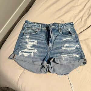 American Eagle Outfitters Ripped Blue Jean Shorts